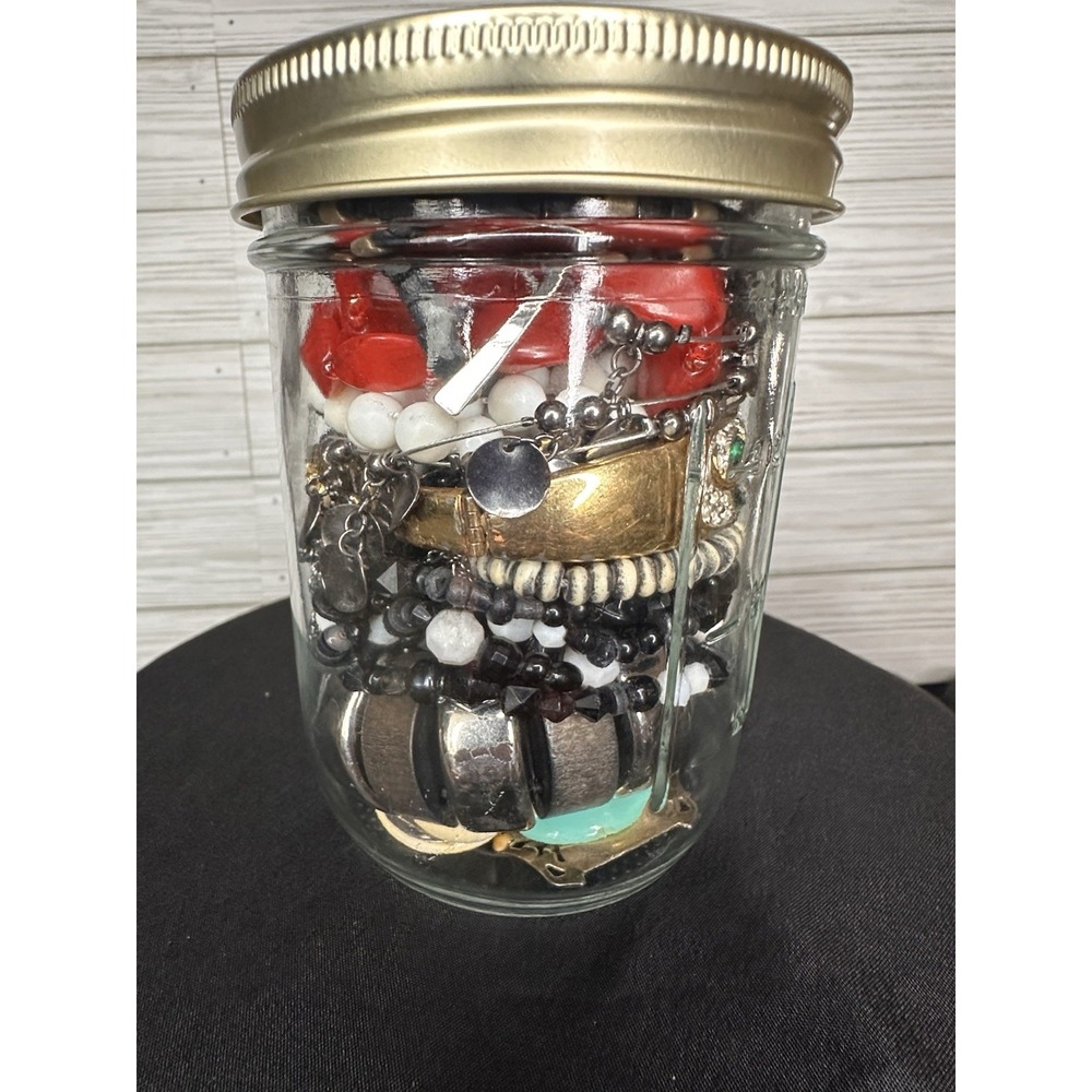 Mystery Mixed Jewelry Jar: Vintage-Modern Costume All Wearable Jewelry #12 Lot - Picture 3 of 9